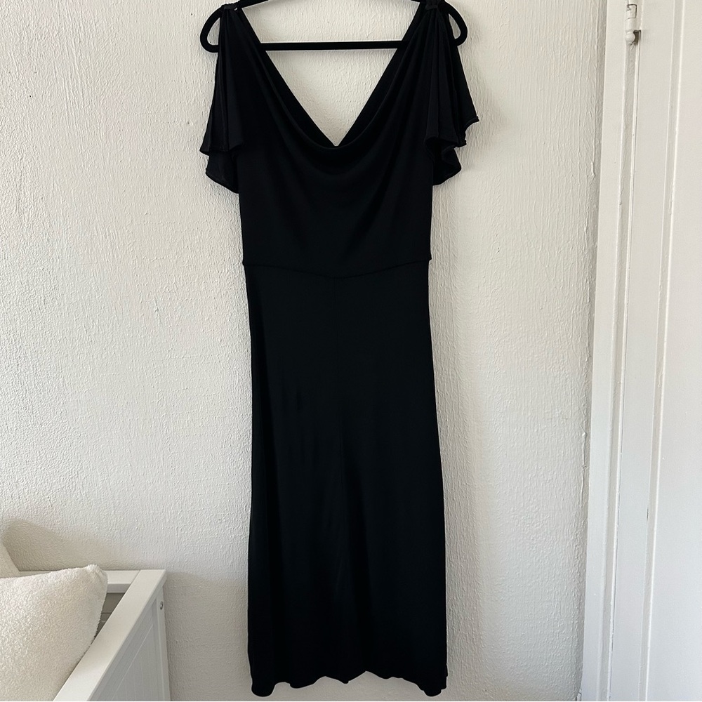 BUTTERFLY Black dress no belt included Vintage dress for evening wear pre-Loved